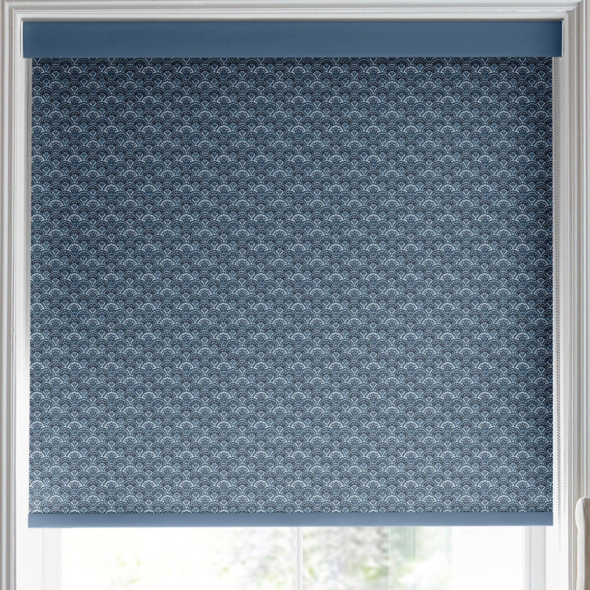 Laura Ashley Musica Made to Measure Blackout Roller Blind Dusky Seaspray