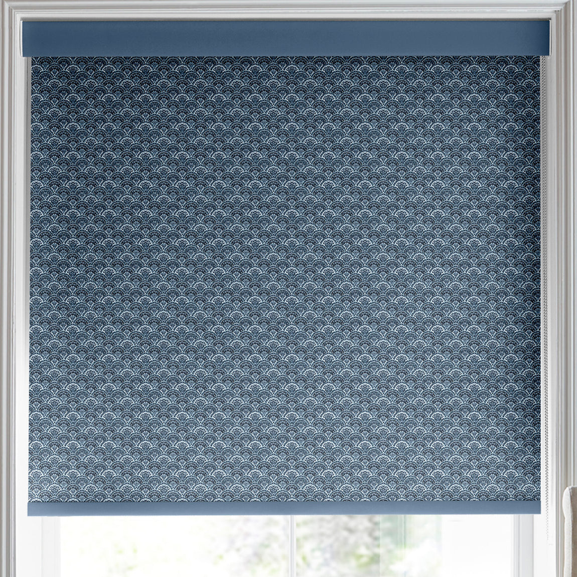 Laura Ashley Musica Made to Measure Blackout Roller Blind Dusky Seaspray