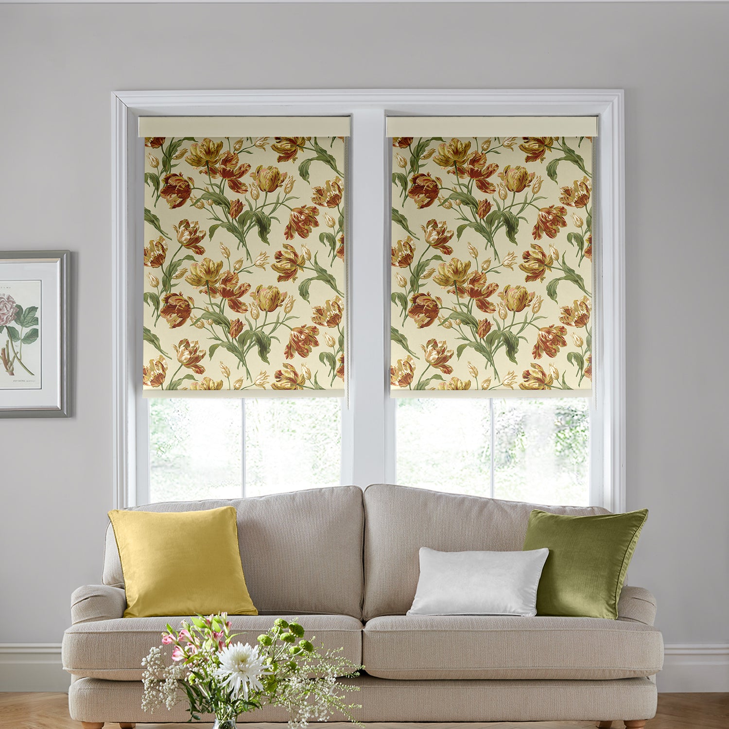 Laura Ashley Gosford Translucent Made To Measure Roller Blind Gold