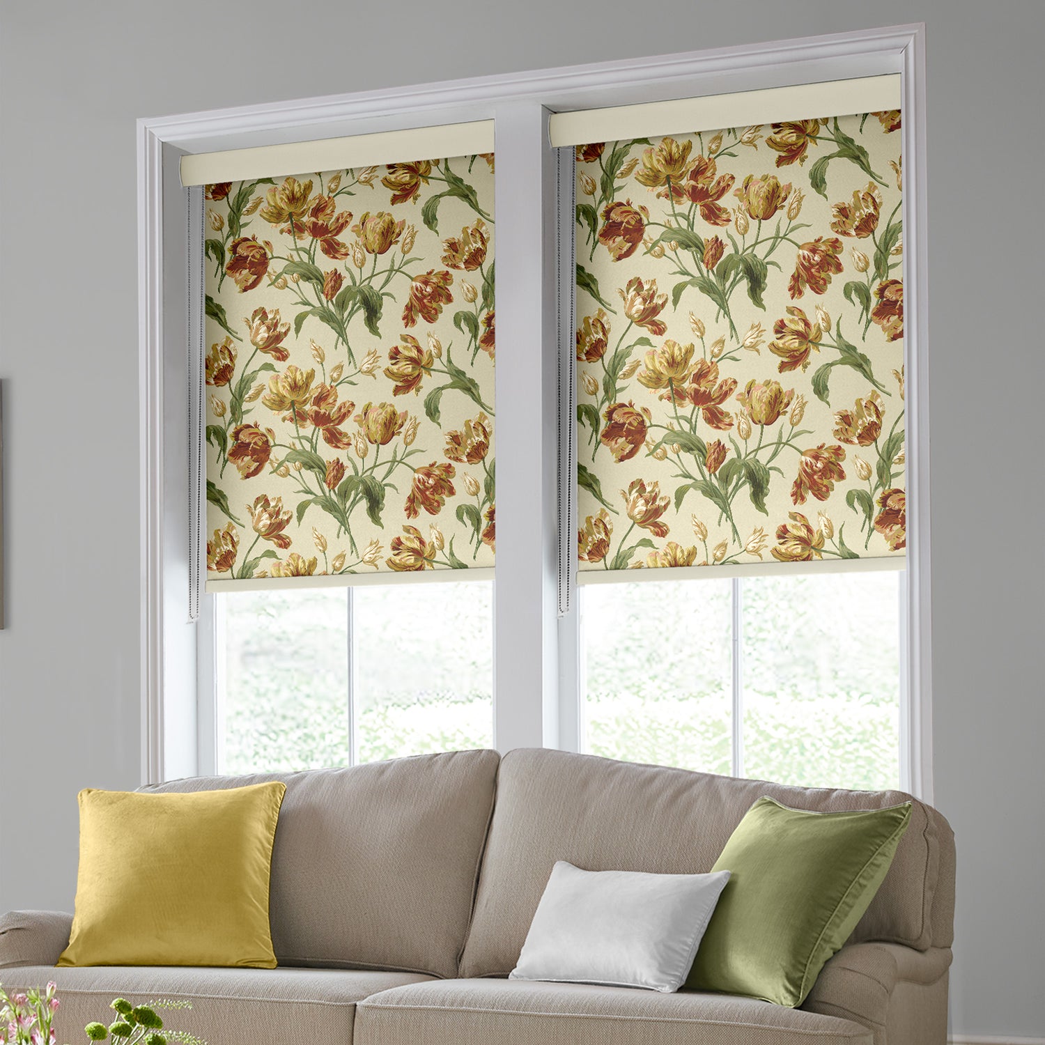 Laura Ashley Gosford Translucent Made To Measure Roller Blind Gold