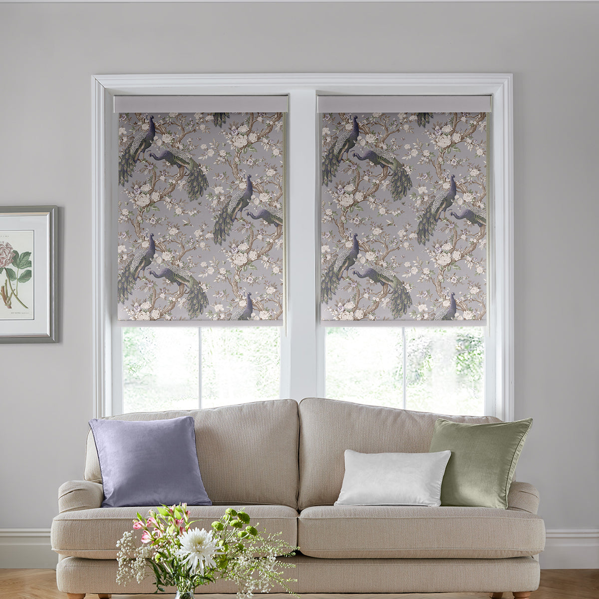 Laura Ashley Belvedere Made to Measure Blackout Roller Blind Pale Iris