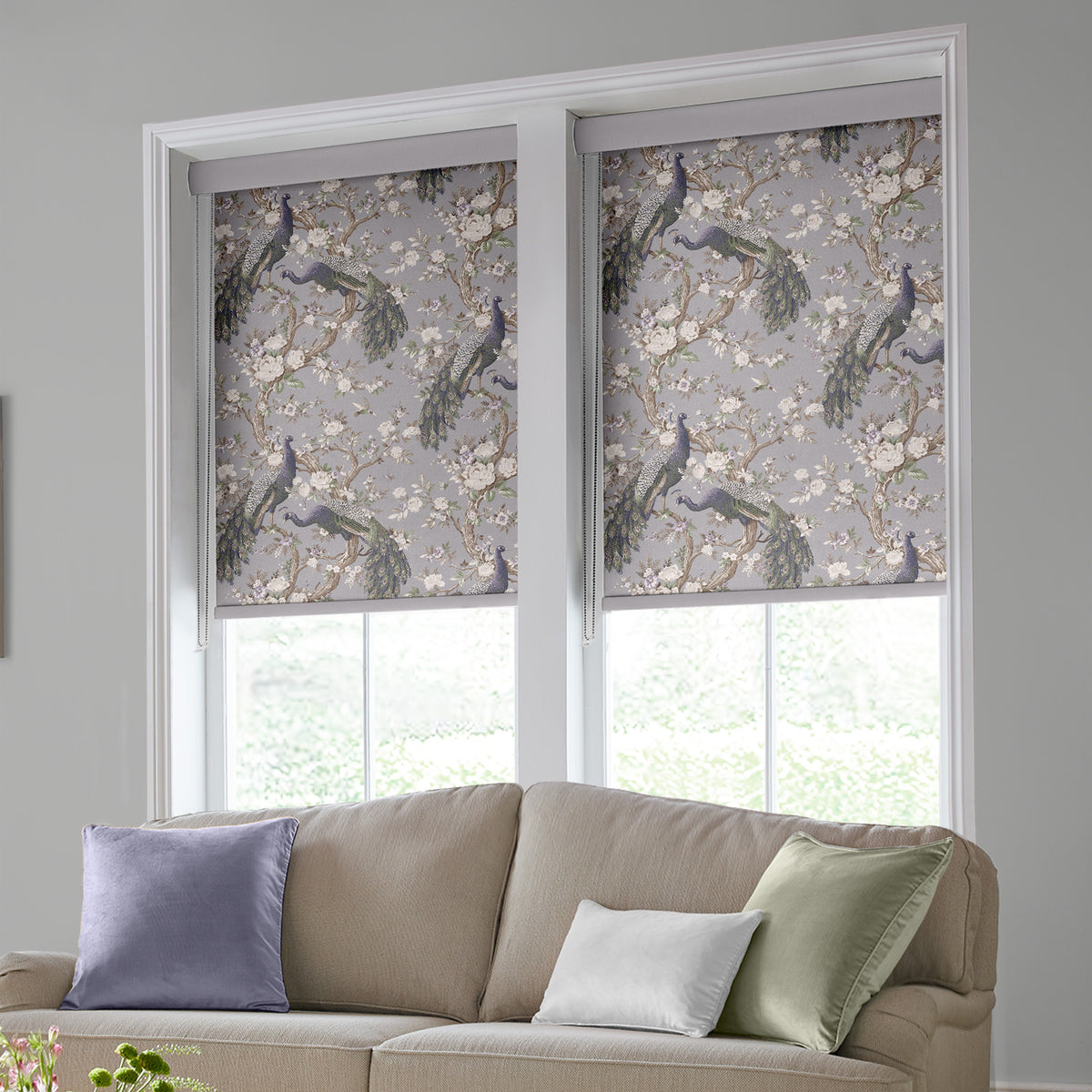 Laura Ashley Belvedere Made to Measure Blackout Roller Blind Pale Iris