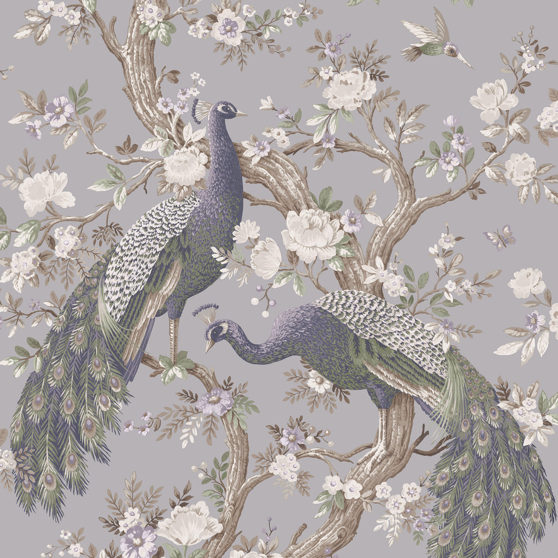 Laura Ashley Belvedere Made to Measure Blackout Roller Blind Pale Iris