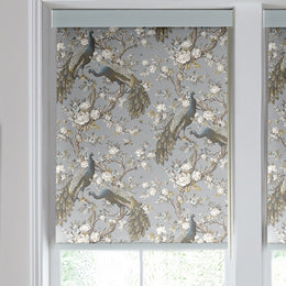 Laura Ashley Belvedere Made to Measure Blackout Roller Blind Chalk Blue