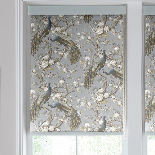 Laura Ashley Belvedere Made to Measure Blackout Roller Blind Chalk Blue