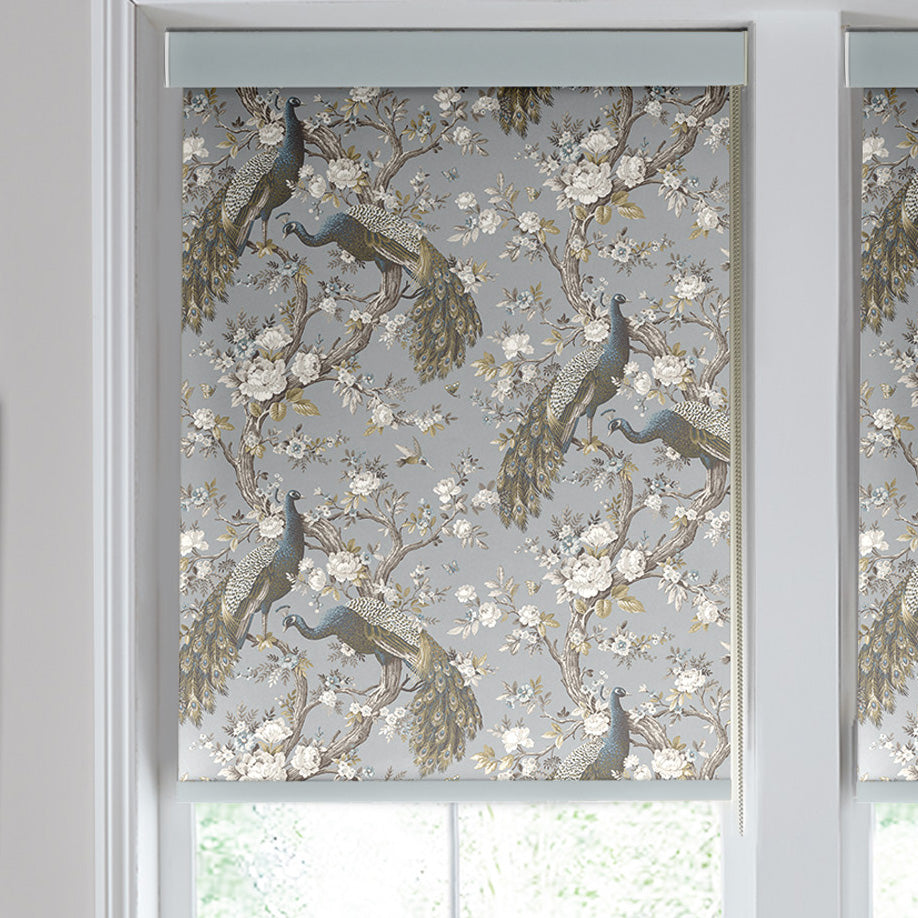Laura Ashley Belvedere Made to Measure Blackout Roller Blind Chalk Blue