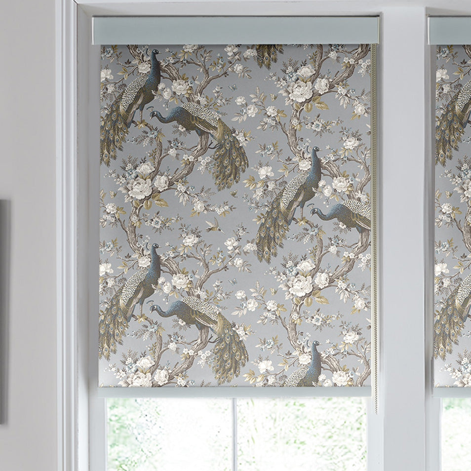 Laura Ashley Belvedere Translucent Made to Measure Roller Blind Chalk Blue