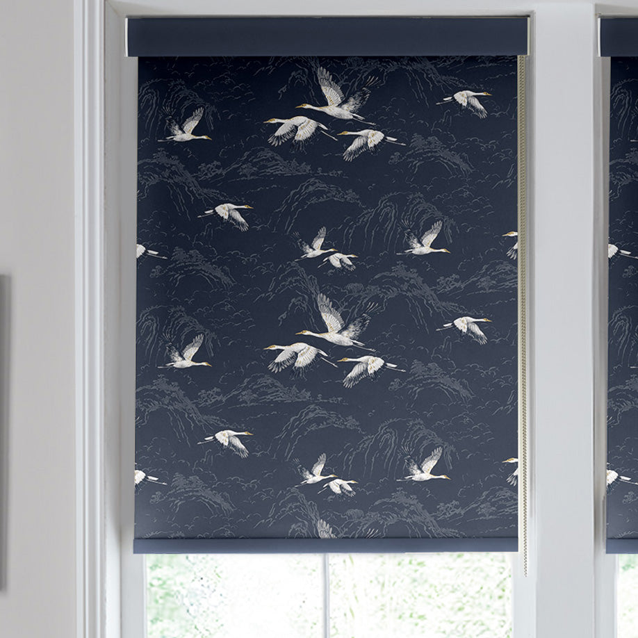 Laura Ashley Animalia Translucent Made to Measure Roller Blind Midnight