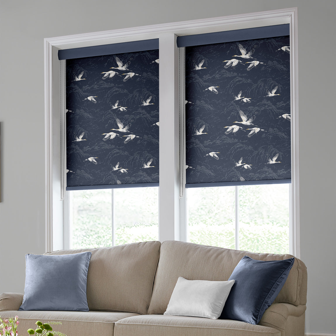 Laura Ashley Animalia Made to Measure Blackout Roller Blind Midnight