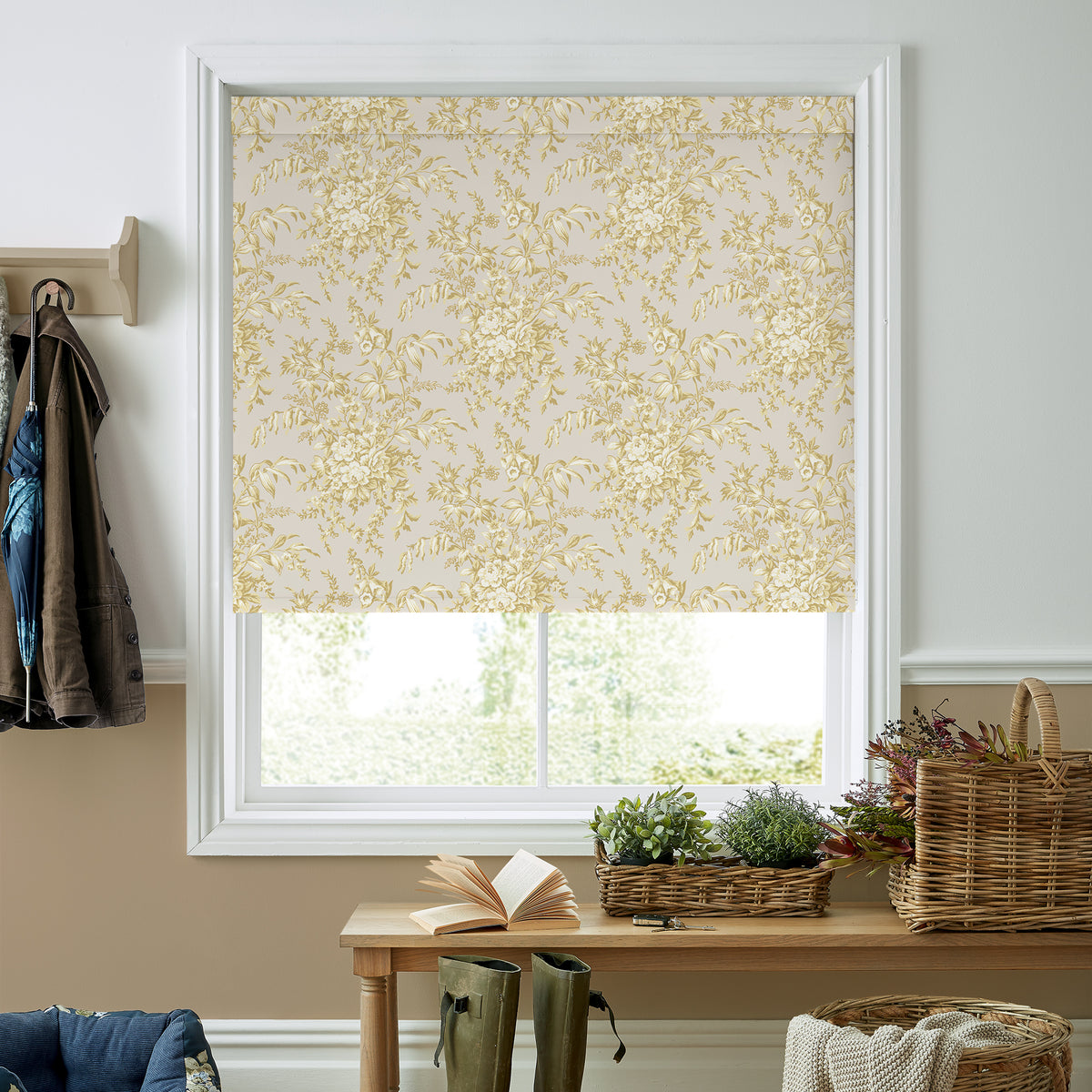 Laura Ashley Picardie Translucent Made to Measure Roller Blind Gold