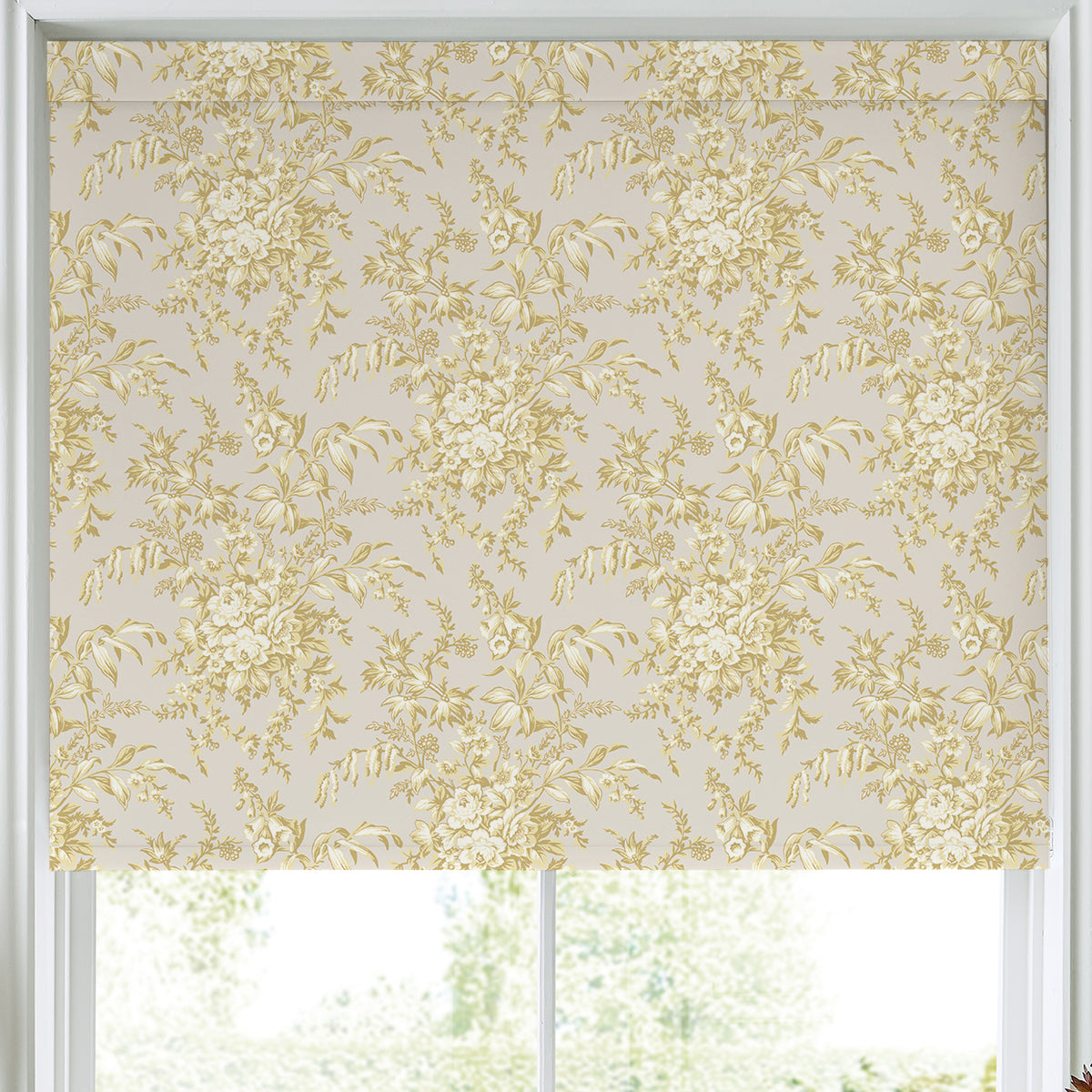 Laura Ashley Picardie Made to Measure Blackout Roller Blind Gold