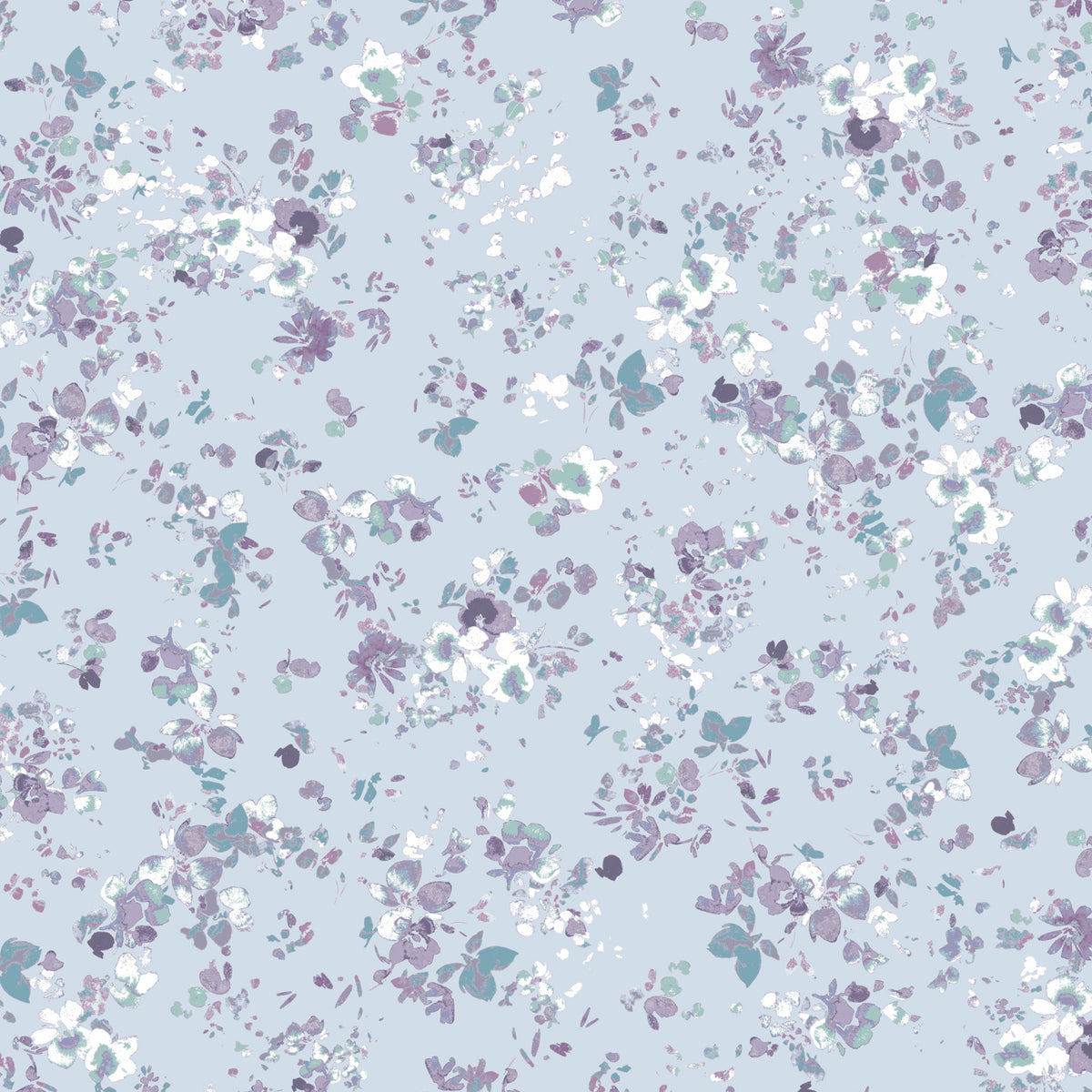 Laura Ashley Blossoms Made to Measure Blackout Roller Blind Blue