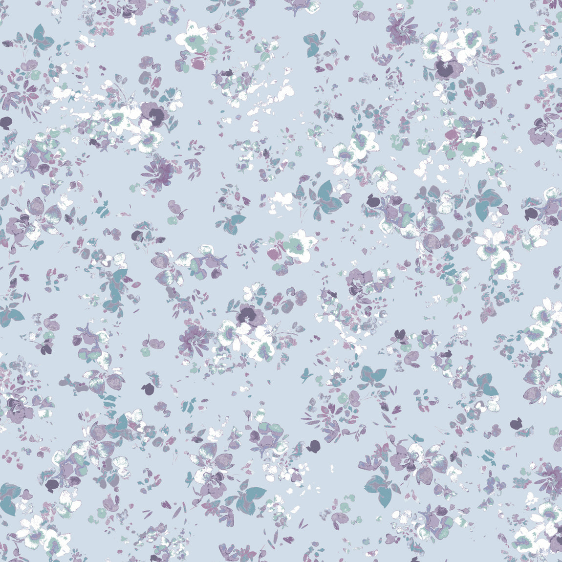 Laura Ashley Blossoms Made to Measure Blackout Roller Blind Blue