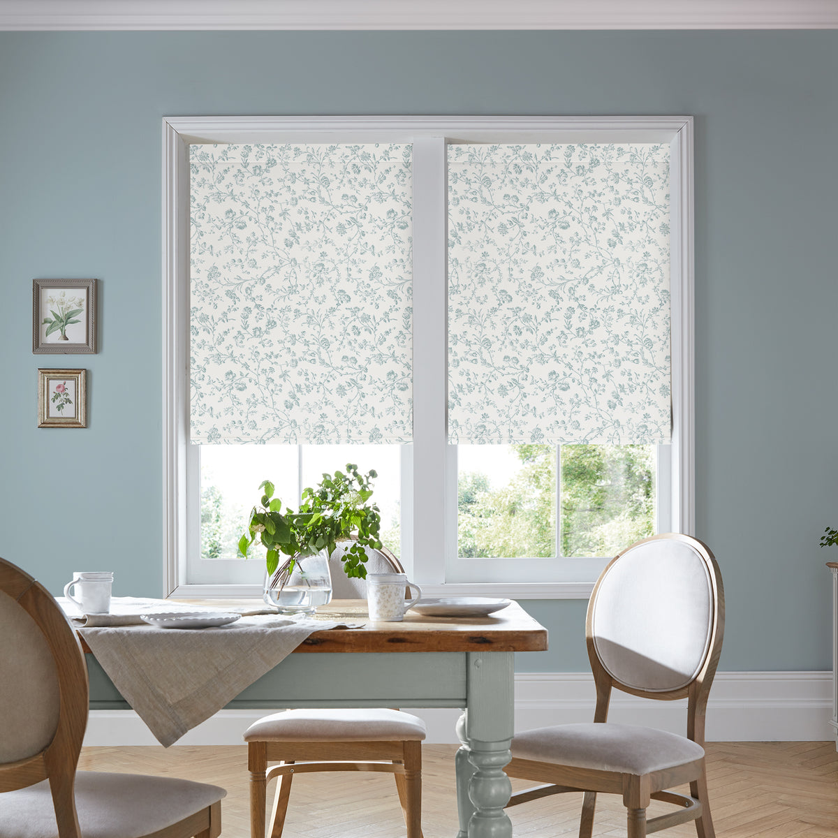 Laura Ashley Aria Made to Measure Blackout Roller Blind Eucalyptus