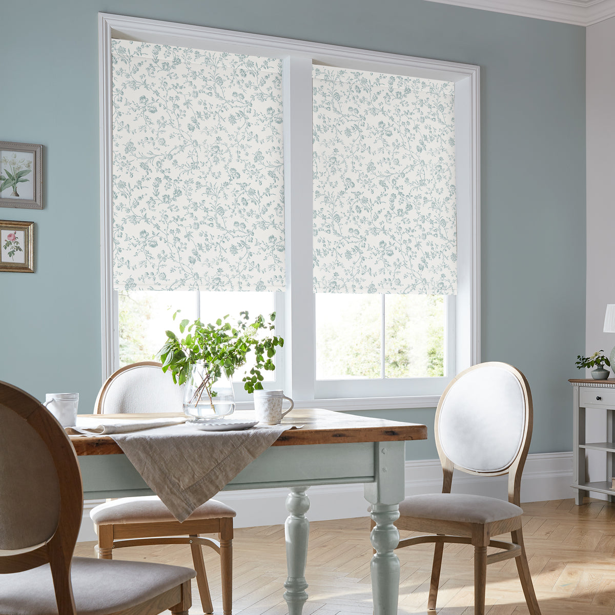Laura Ashley Aria Made to Measure Blackout Roller Blind Eucalyptus