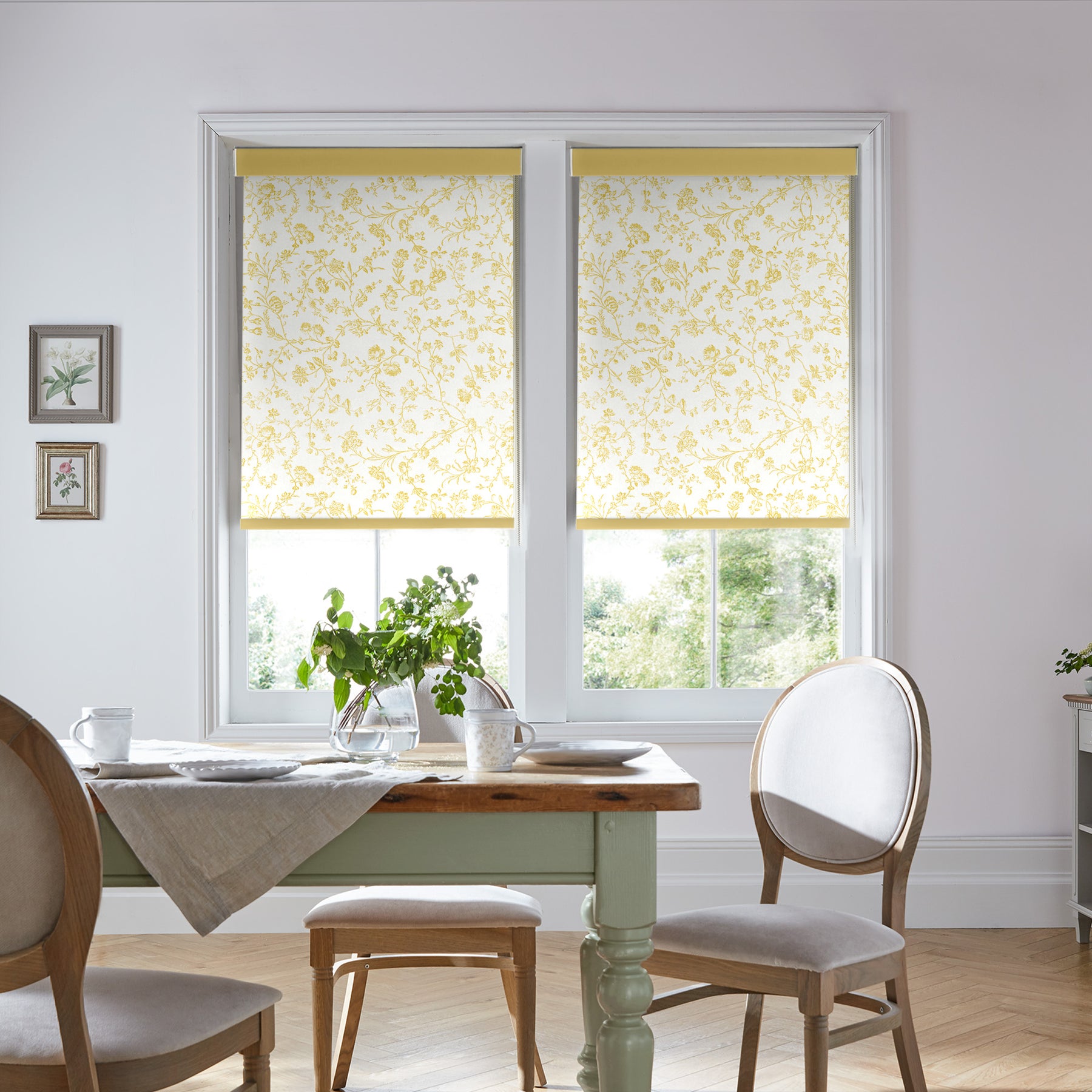 Laura Ashley Aria Translucent Made to Measure Roller Blind Ochre