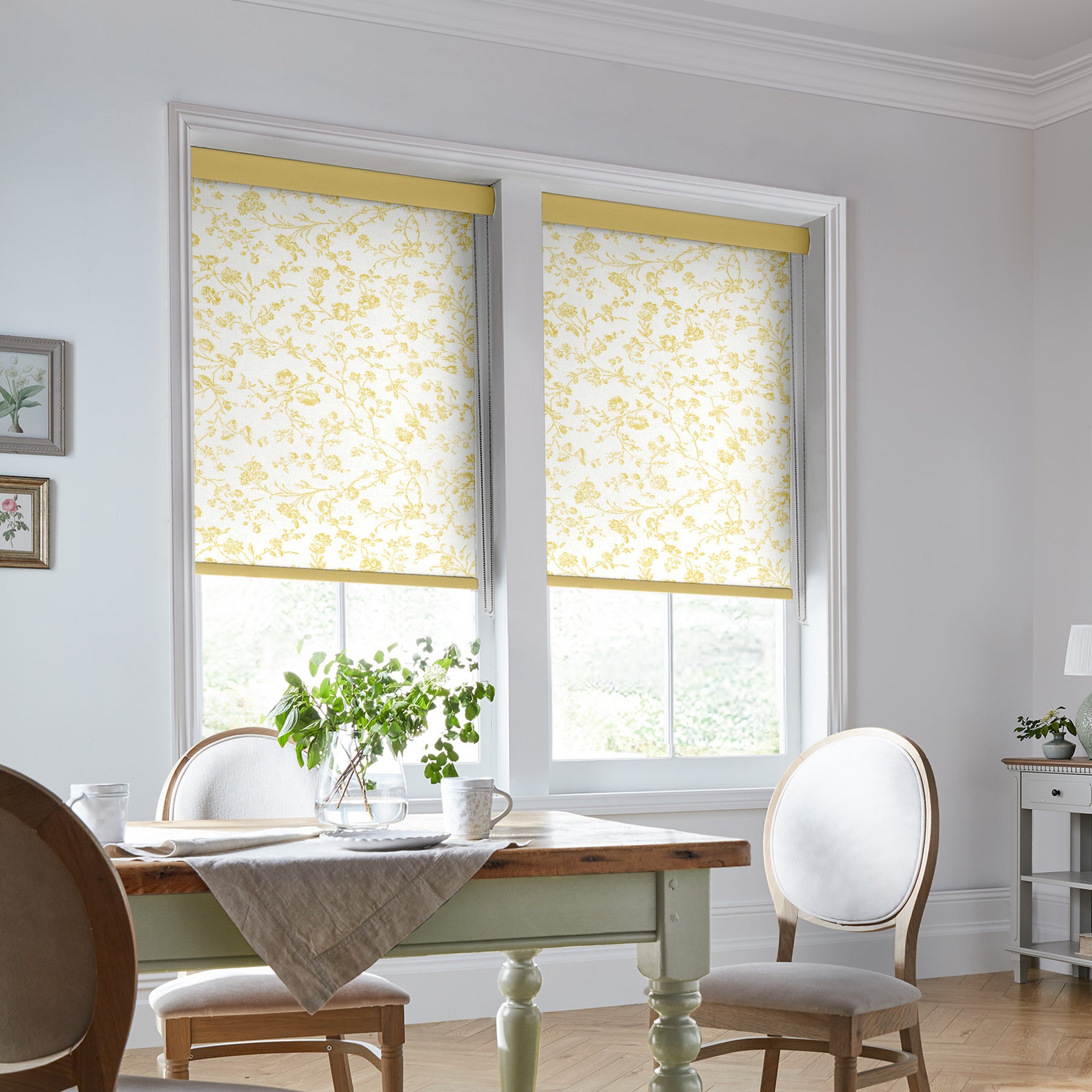 Laura Ashley Aria Translucent Made to Measure Roller Blind Ochre