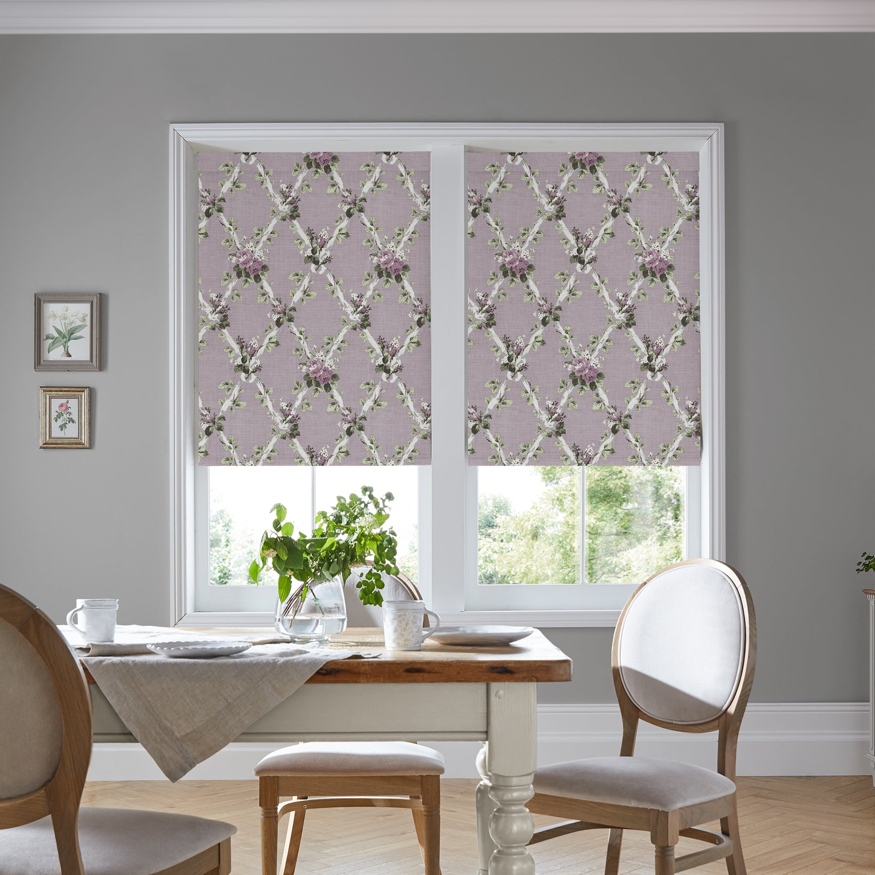 Laura Ashley Elwyn Translucent Made to Measure Roller Blind Grape