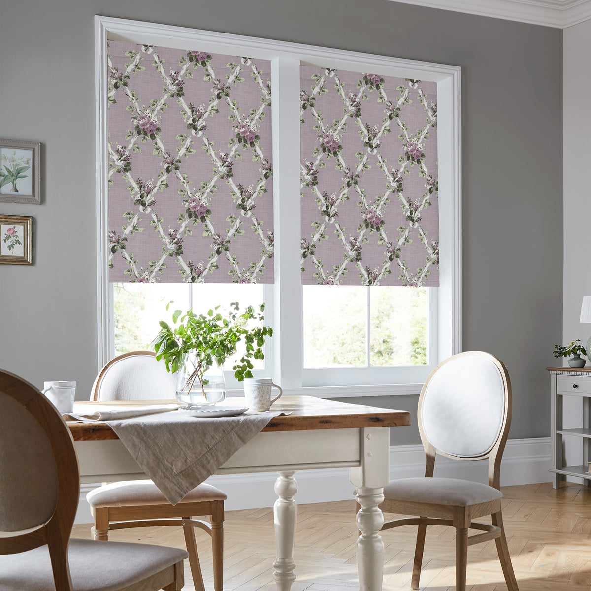 Laura Ashley Elwyn Translucent Made to Measure Roller Blind Grape
