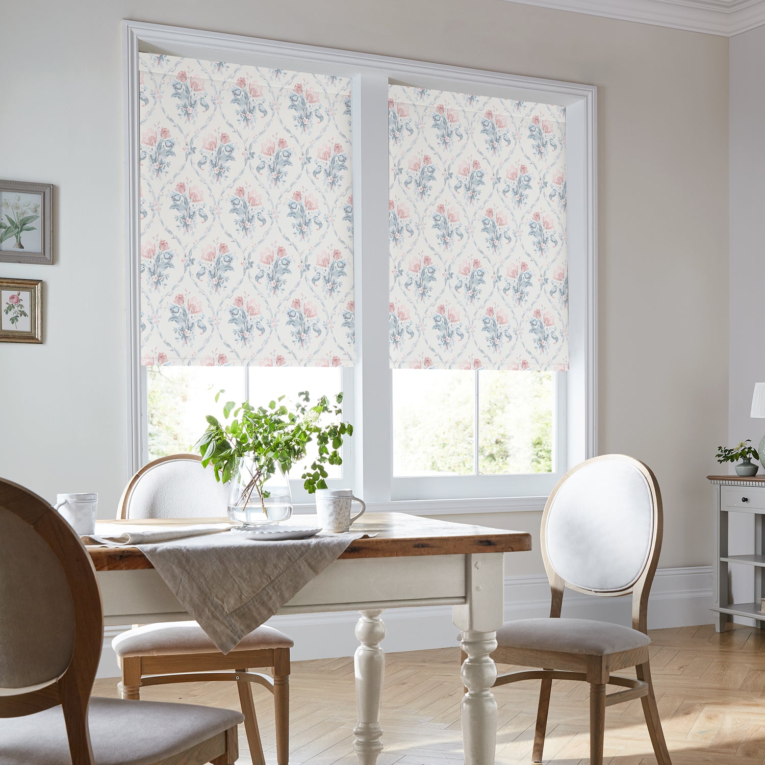 Laura Ashley Scarborough Fair Made to Measure Blackout Roller Blind Blush