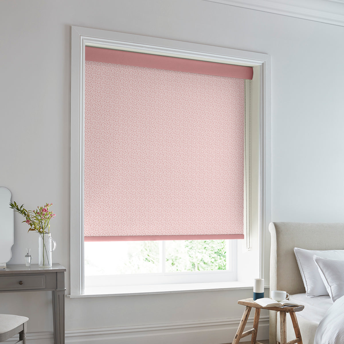 Laura Ashley Sycamore Made to Measure Blackout Roller Blind Blush