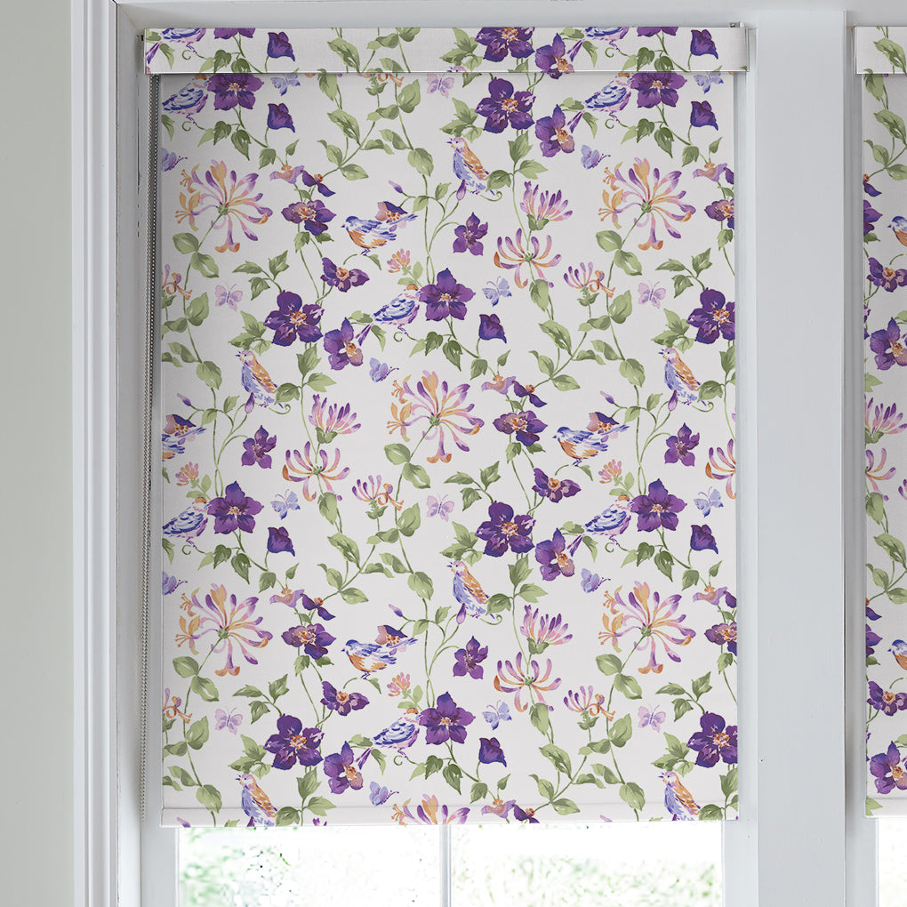 Laura Ashley Elmswell Translucent Made to Measure Roller Blind Violet
