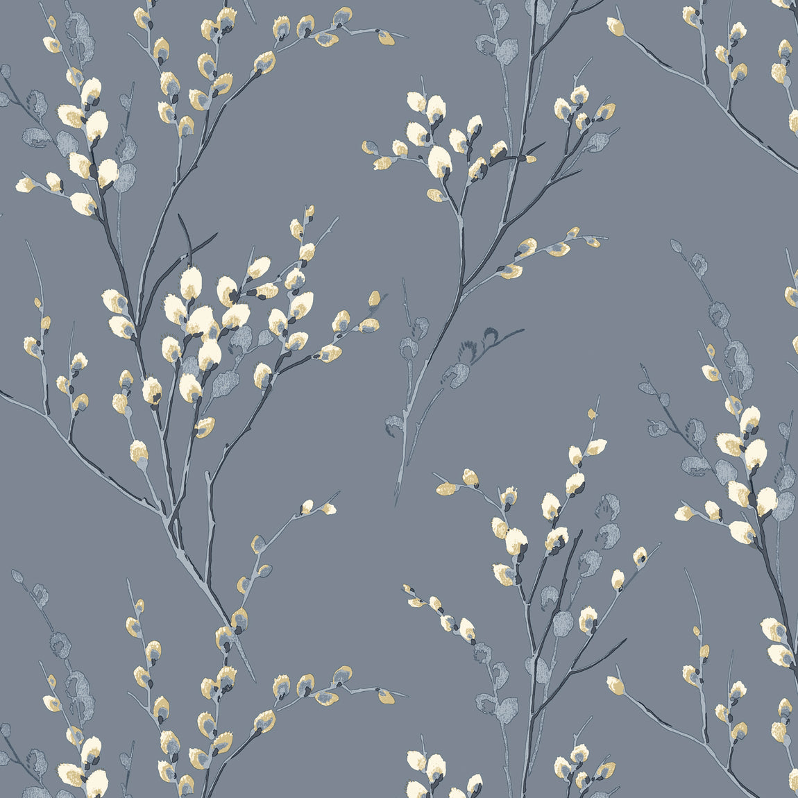 Laura Ashley Pussy Willow Made to Measure Blackout Roller Blind Dark Seaspray