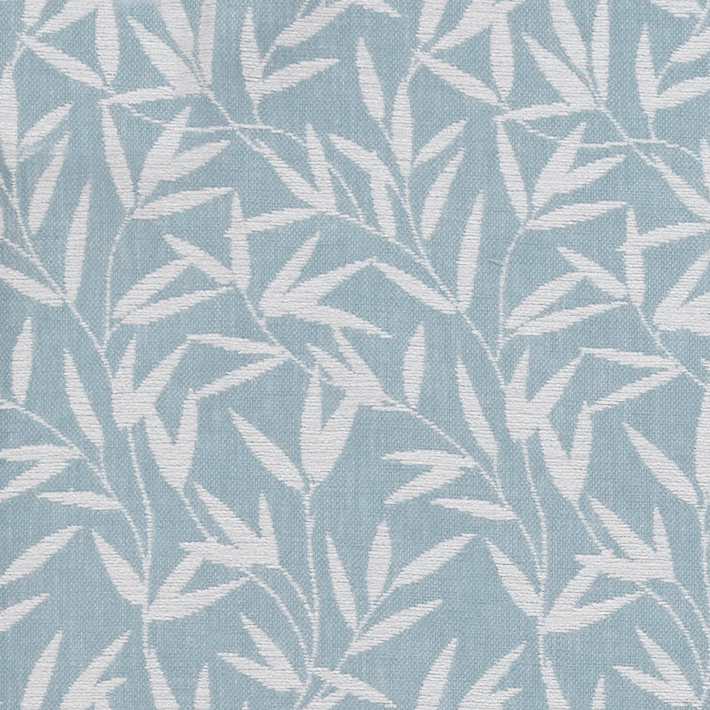 Laura Ashley Willow Leaf Chenille Fabric Pale Seaspray