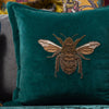 Voyage Maison Layla Embroidered Velvet Feather Filled Cushion 50cm x 50cm Teal