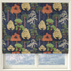 Linda Barker Bonsai Garden Velvet Print Fabric Blue