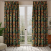 Linda Barker Treasure Garden Velvet Print Made to Measure Curtain Navy