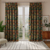 Linda Barker Treasure Garden Velvet Print Made to Measure Curtain Navy