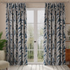 Linda Barker Evergreen Leaf Made to Measure Curtain Blue