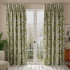 Linda Barker Evergreen Leaf Made to Measure Curtain Green