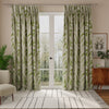 Linda Barker Evergreen Leaf Made to Measure Curtain Green