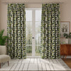 Linda Barker Evergreen Flower Woven Made to Measure Curtain Green