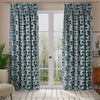 Linda Barker Evergreen Flower Woven Made to Measure Curtain Blue