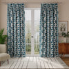 Linda Barker Evergreen Flower Woven Made to Measure Curtain Blue