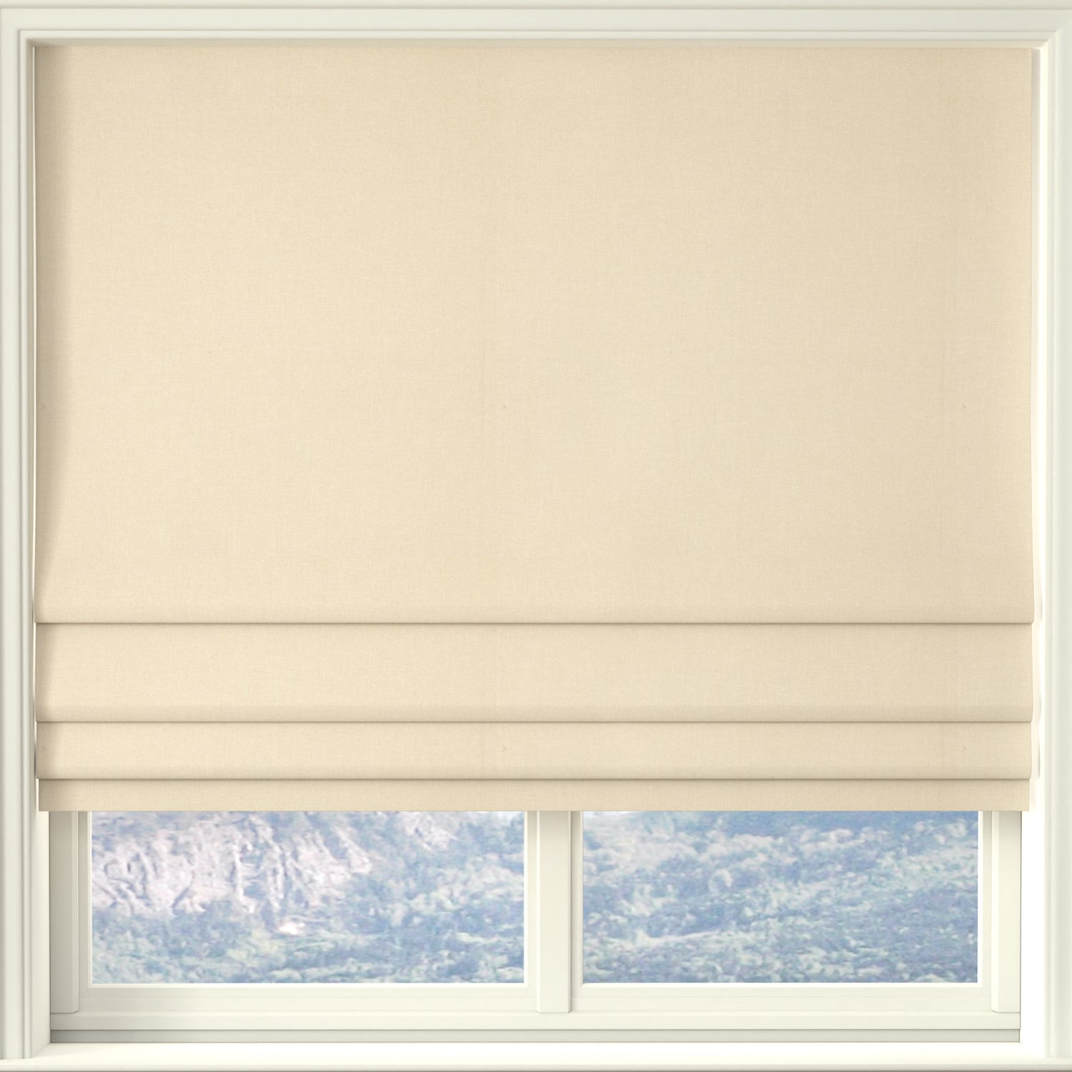 Linda Barker Petal Made to Measure Roman Blind Ivory