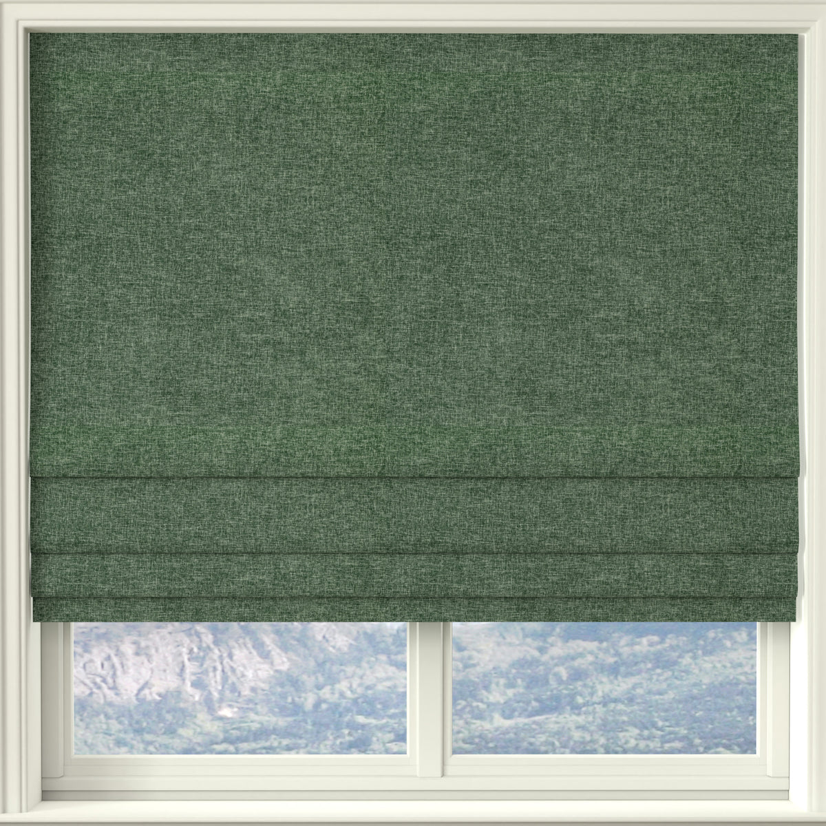 Linda Barker Petal Made to Measure Roman Blind Winter Moss
