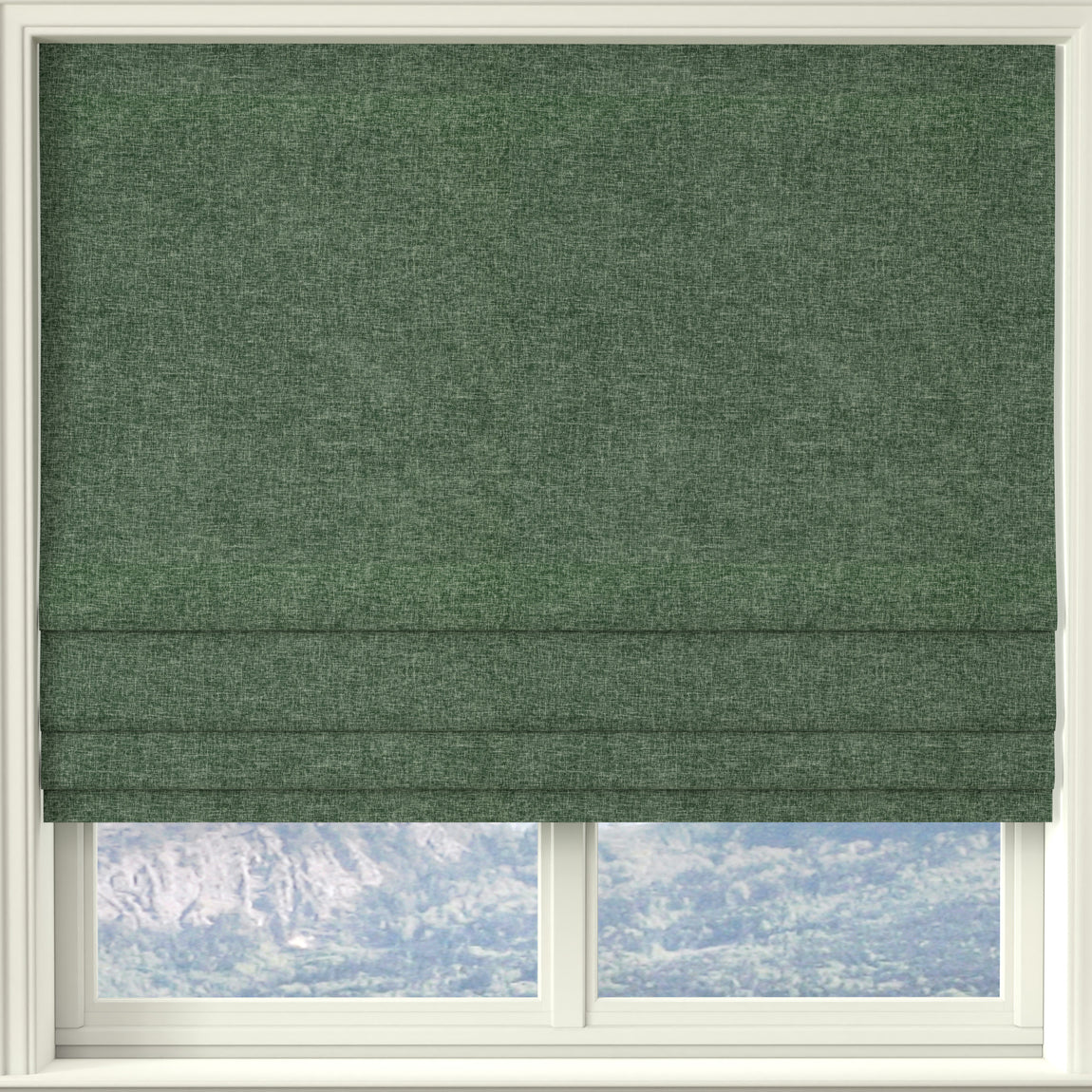 Linda Barker Petal Made to Measure Roman Blind Winter Moss