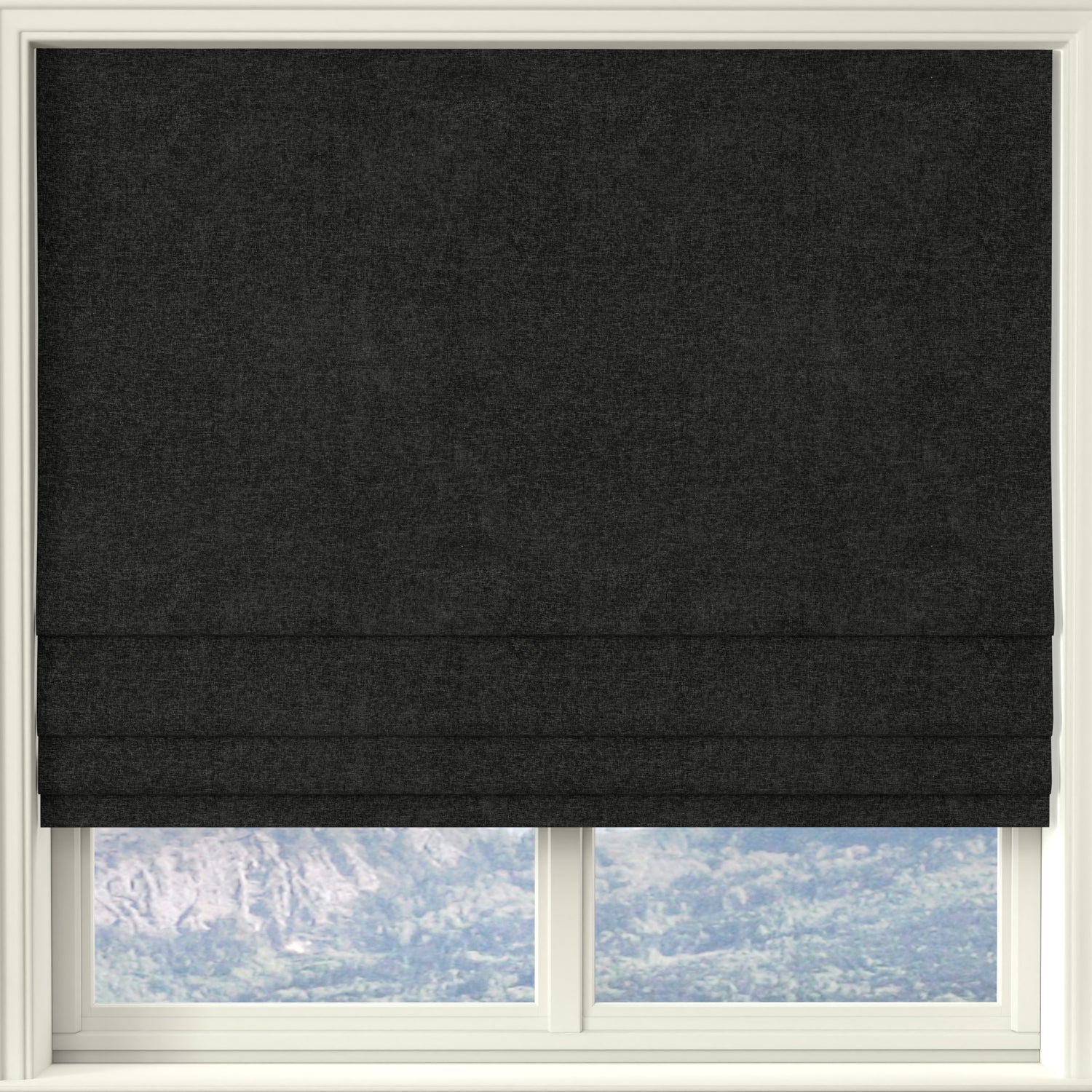 Linda Barker Petal Made to Measure Roman Blind Black