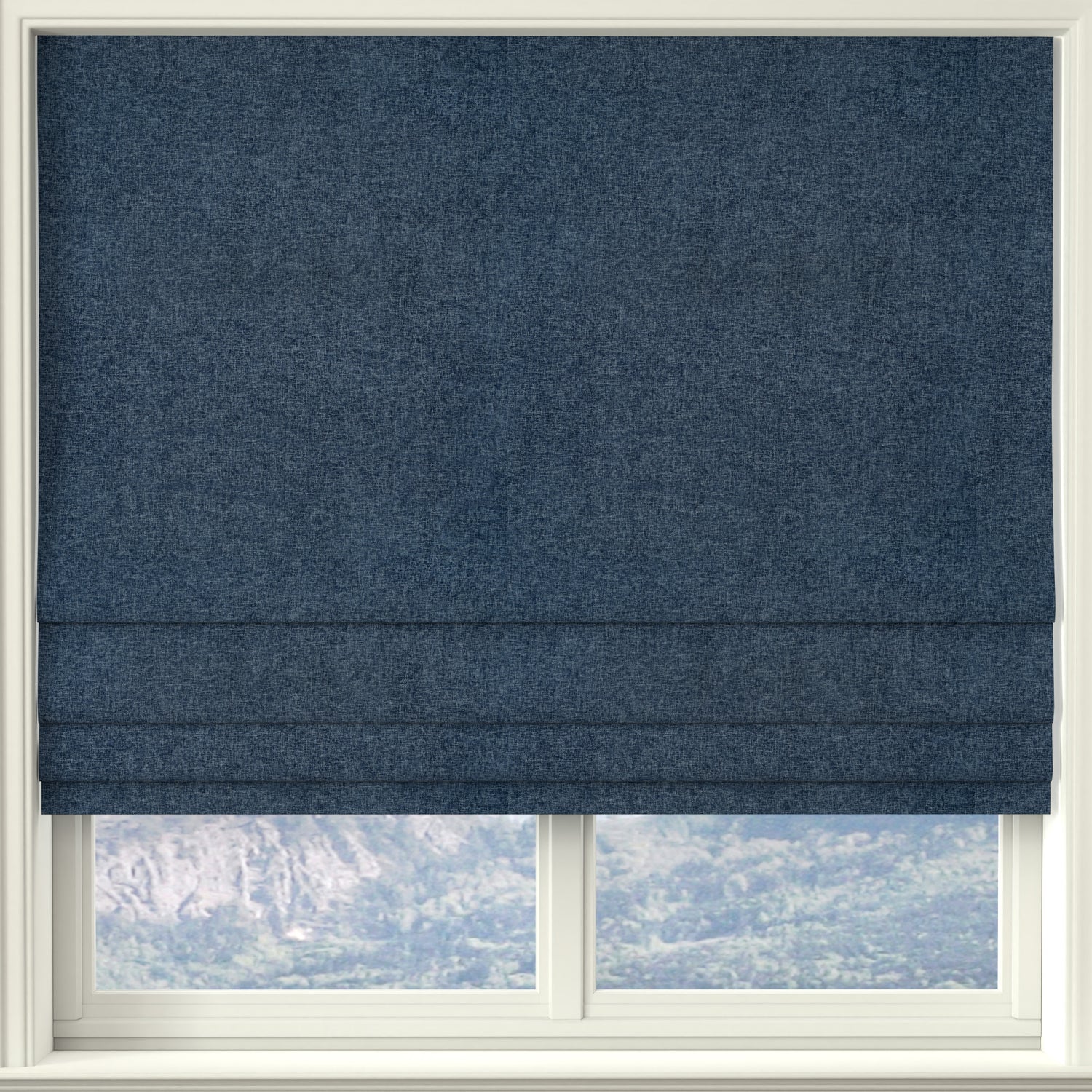 Linda Barker Petal Made to Measure Roman Blind Deep Blue