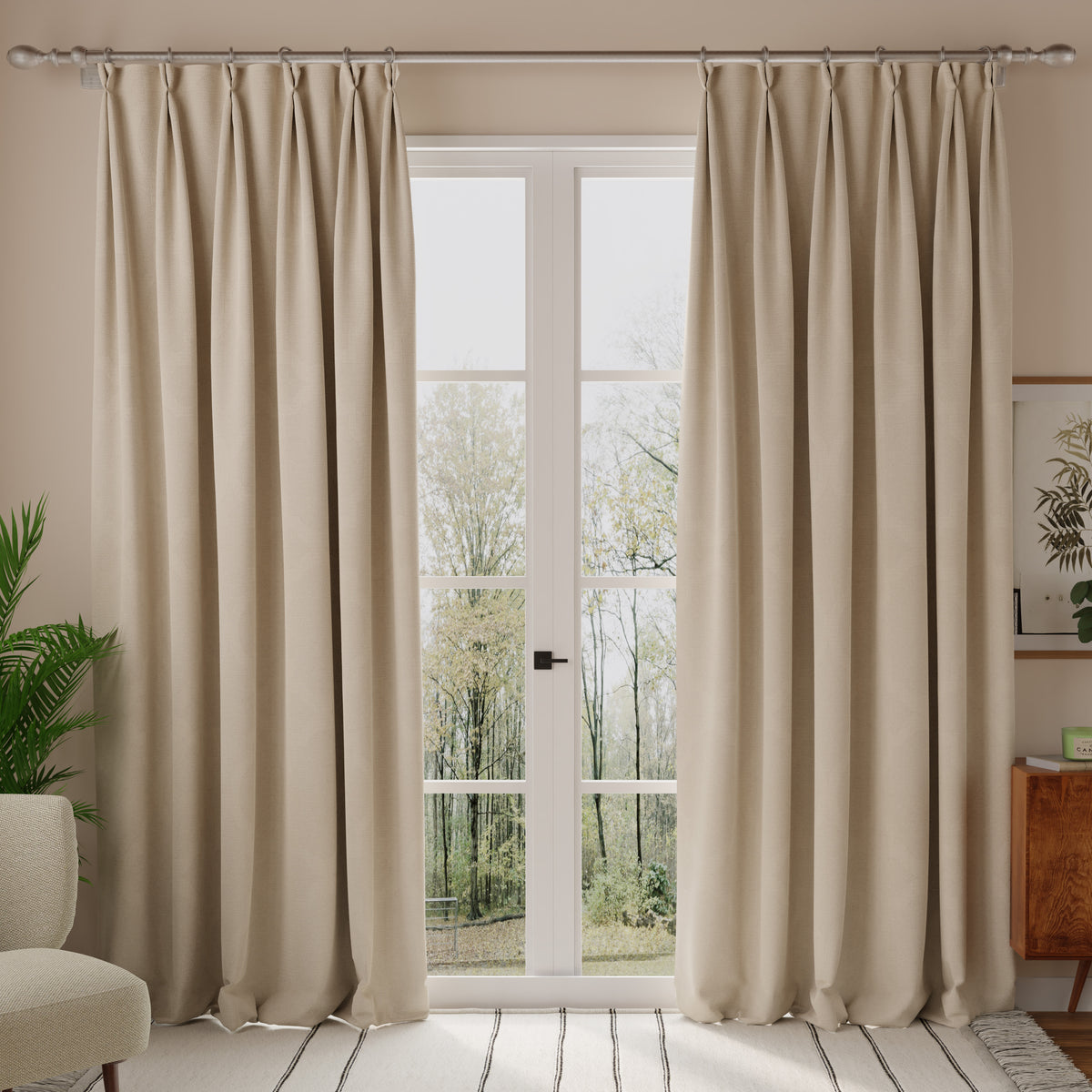 Linda Barker Petal Made to Measure Curtain Ivory