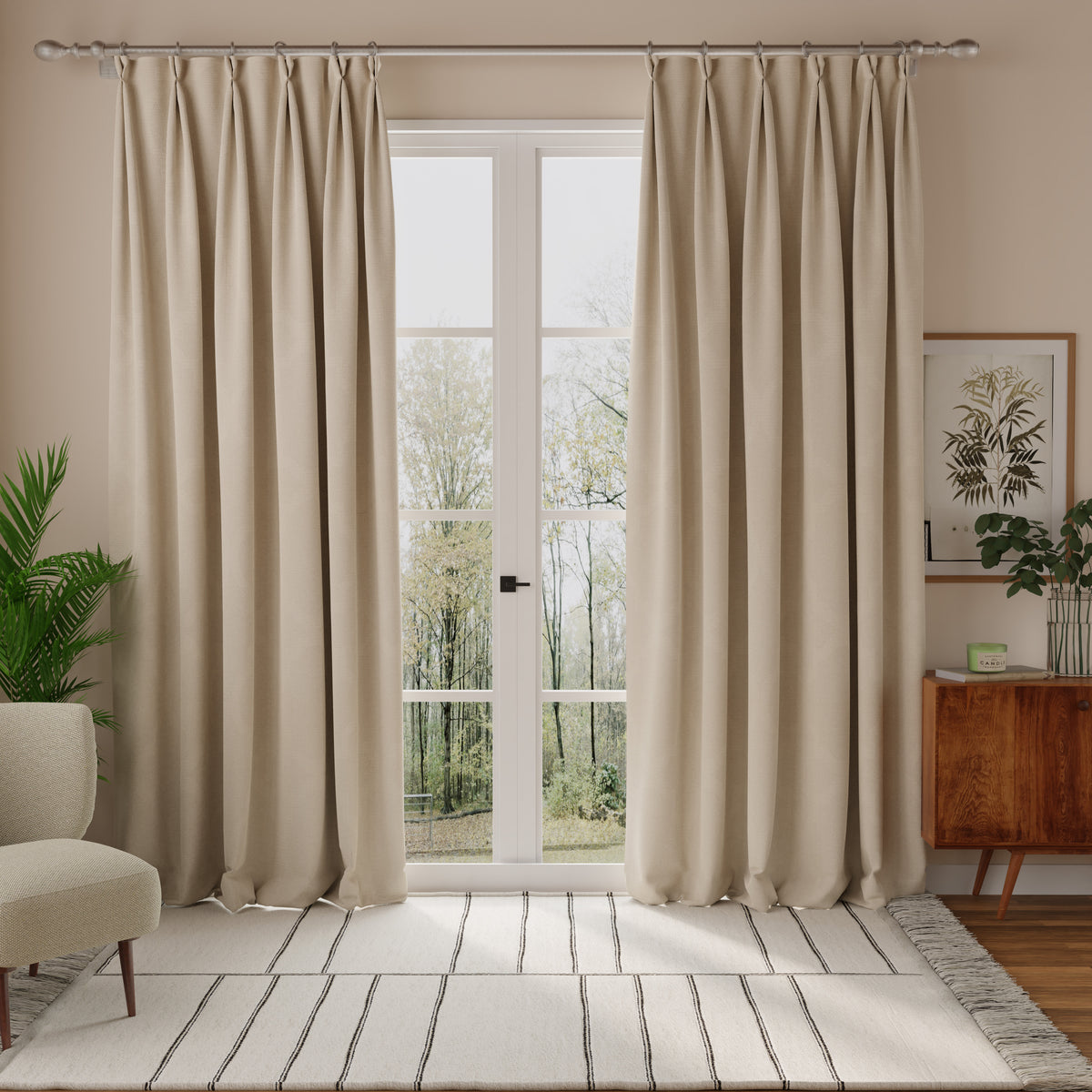 Linda Barker Petal Made to Measure Curtain Ivory