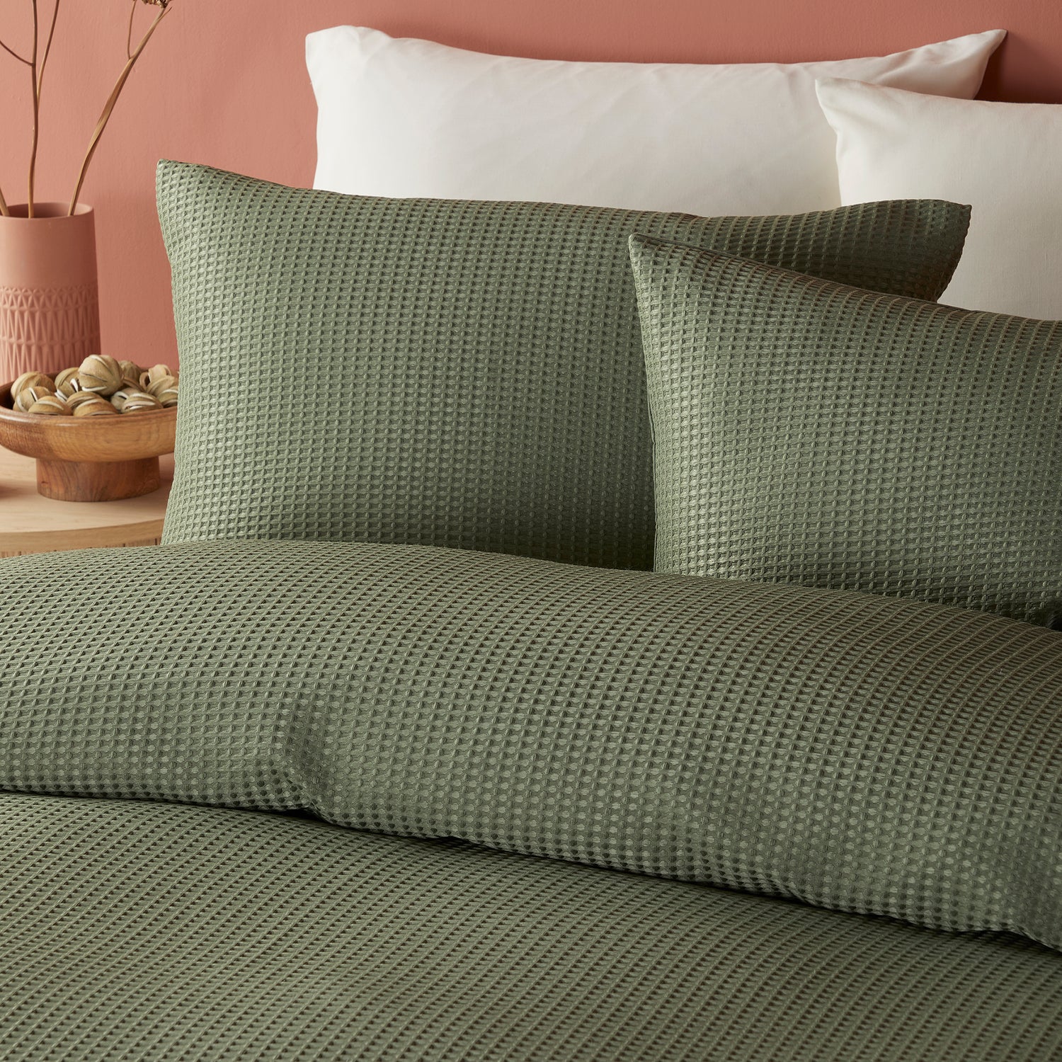 Serene Lindly Duvet Cover Bedding Set Dark Green New Green