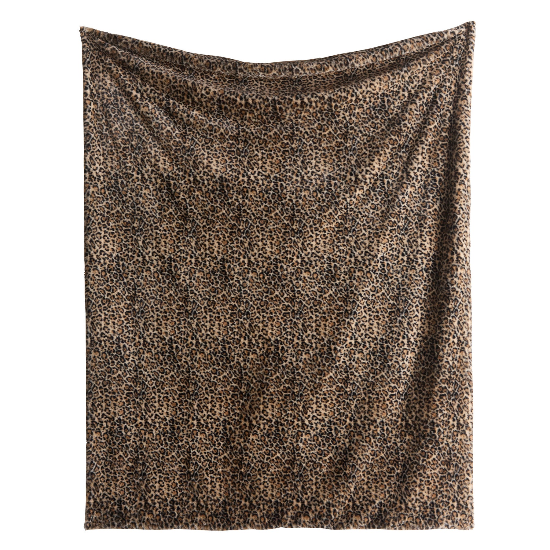 Fusion Leopard Fleece 150cmx220cm Throw Natural