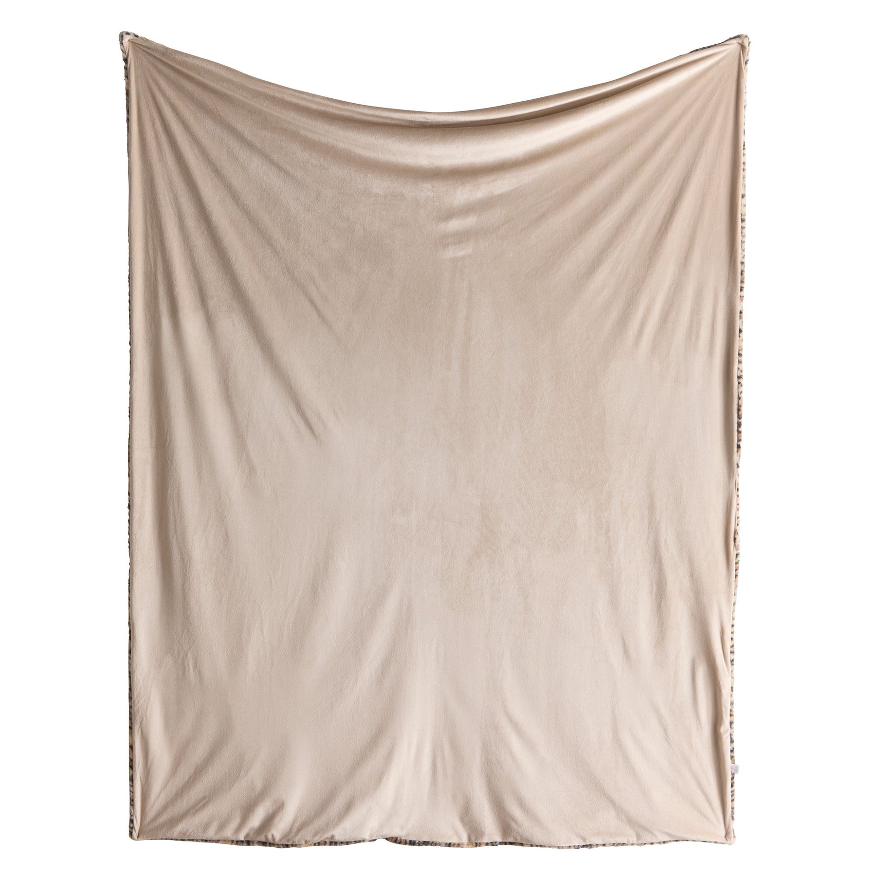 Fusion Leopard Fleece 150cmx220cm Throw Natural