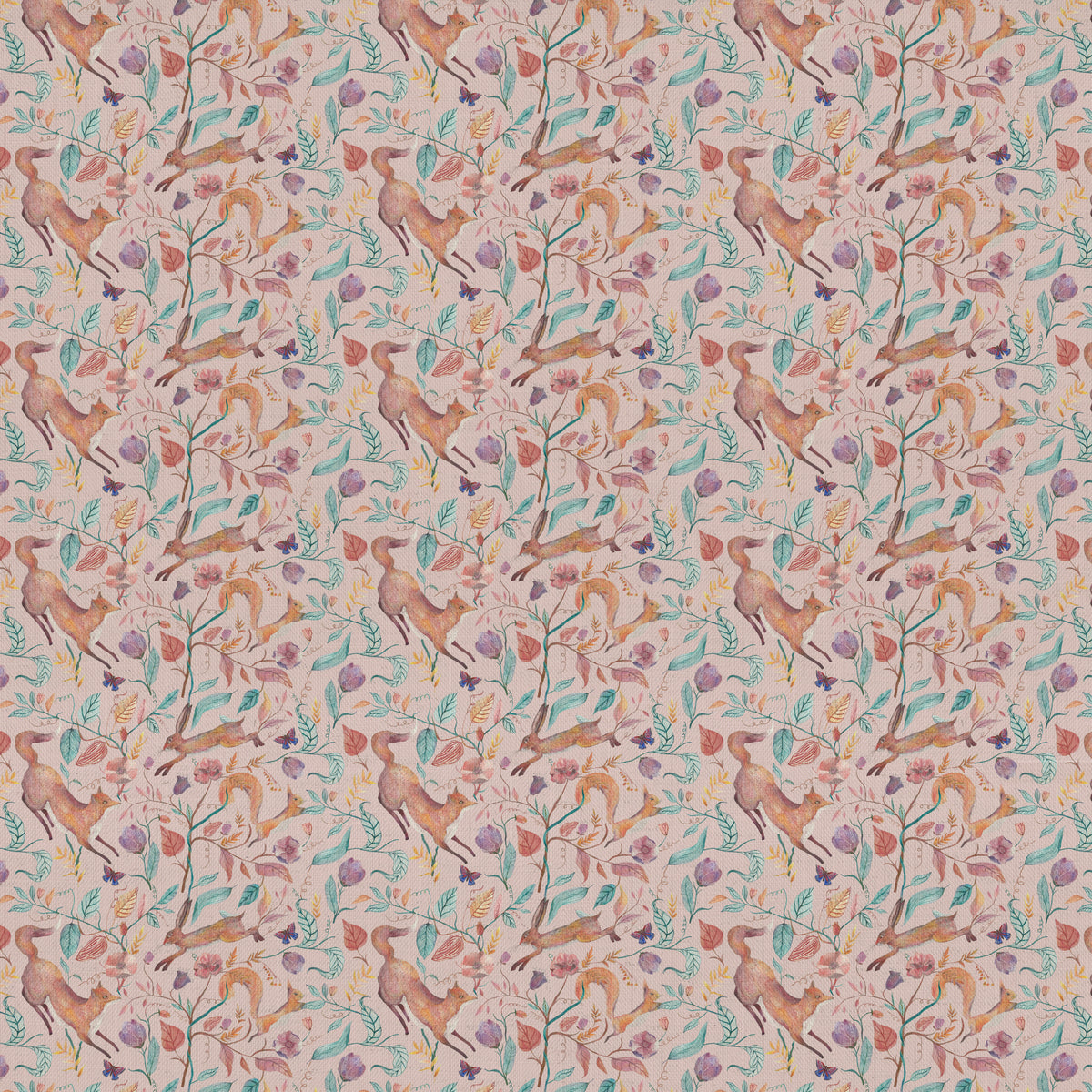 Voyage Maison Leaping Into The Fauna Fabric Blush