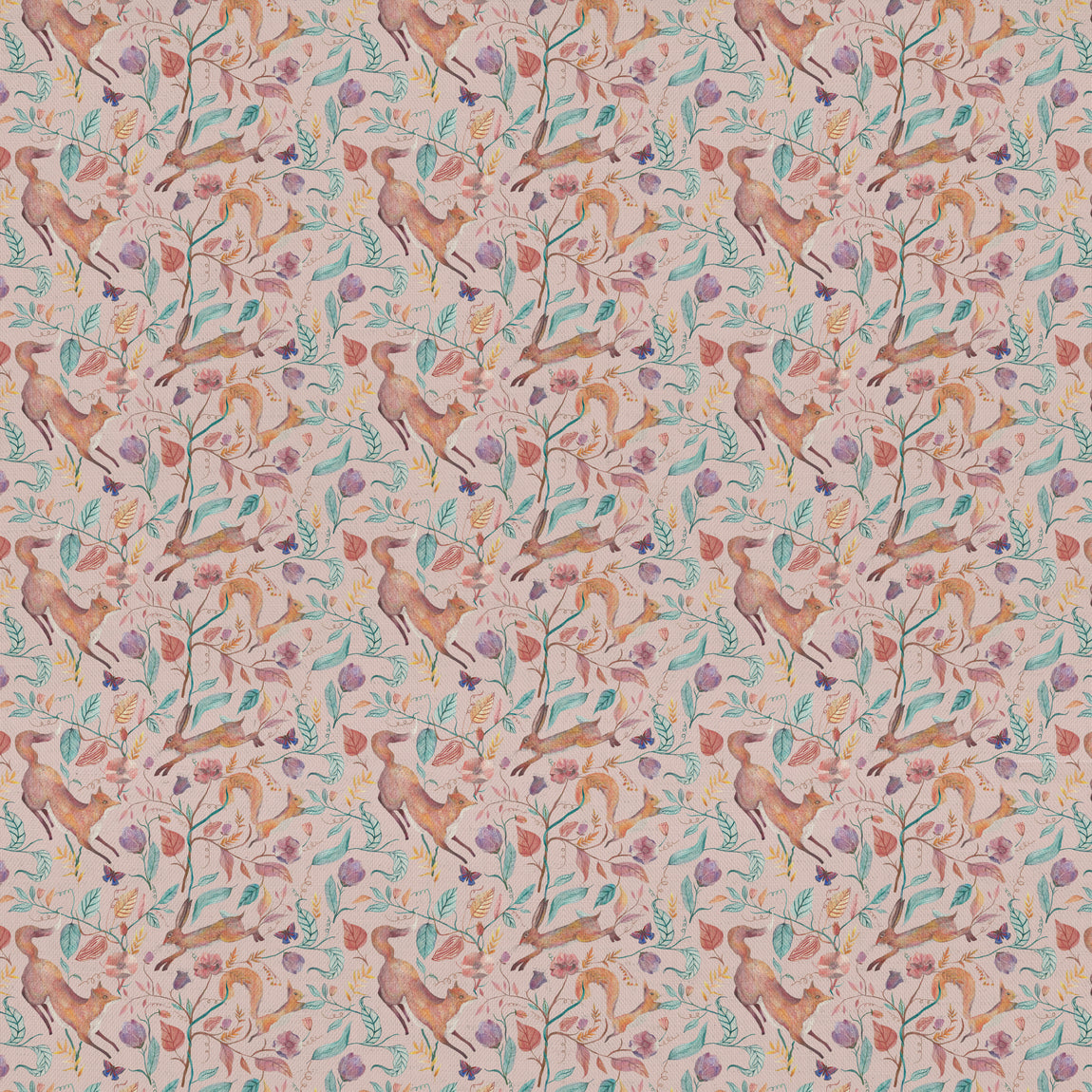 Voyage Maison Leaping Into The Fauna Fabric Blush